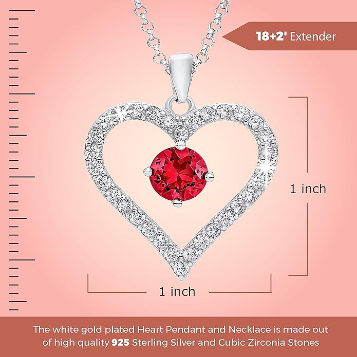 Sash & Soph Infinity Heart Necklace for Women. 925 Sterling Silver Heart Necklace for Girlfriend, Love Heart Pendant on 18" Chain with 2" Extender (Rose Gold or Gold Plated)