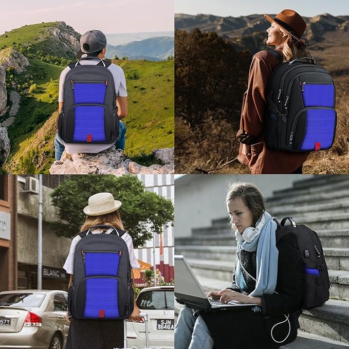 ANTERK Travel Laptop Backpack, 18.4 Inch Laptop Backpacks for Men Women with USB Port, 55L Anti Theft Water Resistant College Bussiness TSA Airline Approved Work Computer Backpack, Dark Blue