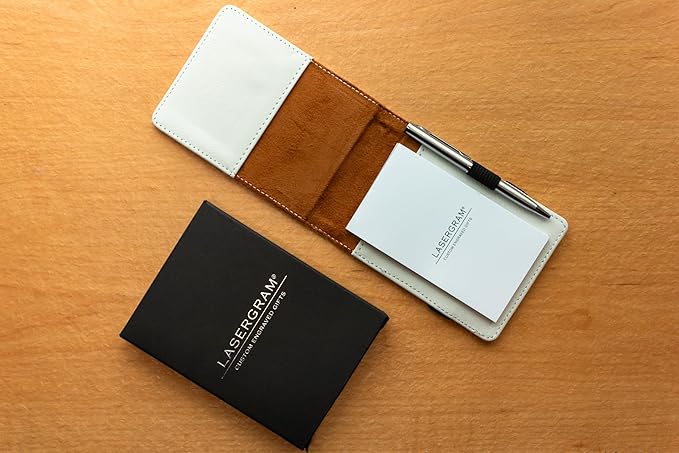 LaserGram Mini Padfolio with Notepad and Pen, CNA Certified Nurse Assistant, Personalized Engraving Included (White)