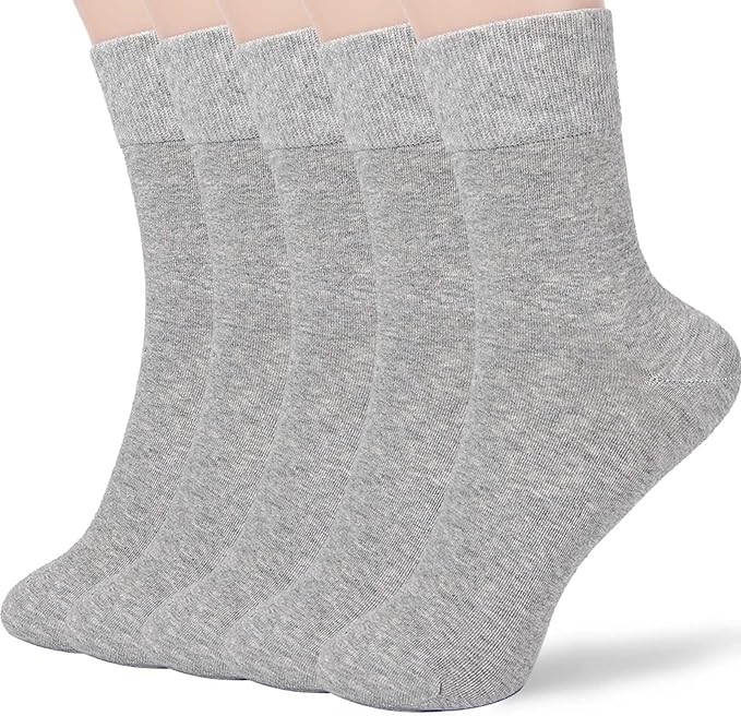 FGZ Women Thin Cotton Socks Soft Cozy Socks Cute Ankle Crew Socks 5 Pairs