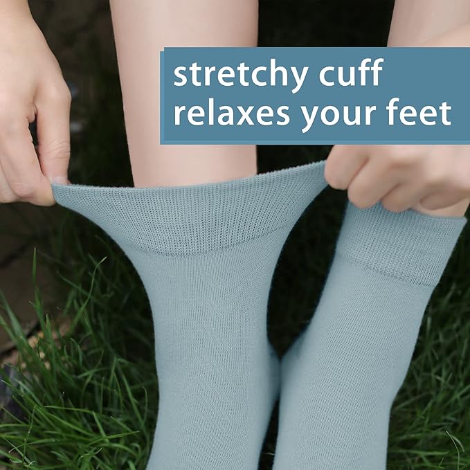 FGZ Women Thin Cotton Socks Soft Cozy Socks Cute Ankle Crew Socks 5 Pairs