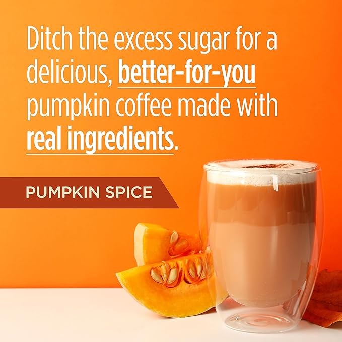 VitaCup Organic Pumpkin Spice Coffee Pods, Low Acid, Lab Tested for Mold, Toxins and Chemicals, Fair Trade Certified, Recyclable Single Serve Pods, 16ct
