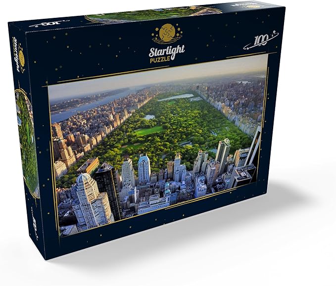 MyPuzzle Aerial View of Central Park Manhattan New York - Premium 100 Piece Jigsaw Puzzle for Adults