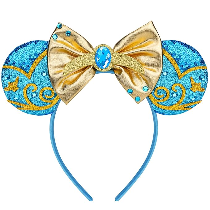 HAMUTH Mouse Ears Headband, Princess Mouse Ears Headband for Women Girls Adult, Princess Decorations for Party Trip Parks Cosplay Accessories