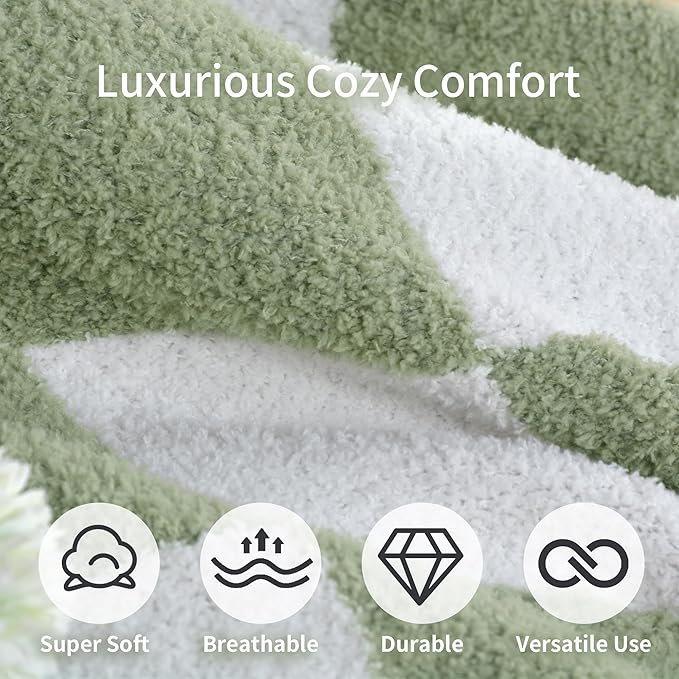 JOOJA Wearable Blanket Super Soft Feather Yarn Blanket Shawl with Pockets Fuzzy Throw Blanket TV Blanket for Adults Teens