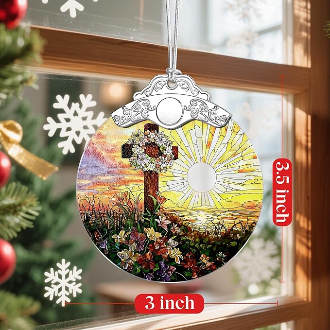 Christian Cross Ornament, Christmas Ornaments, Christian Christmas Decoration, Religious Decor, Gifts for Christians, Religious Gifts, Baptism Gift, Easter & Xmas Gift ﻿