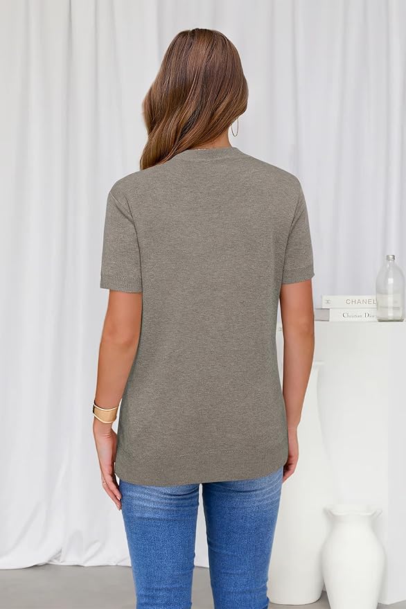 Arach&Cloz Women's Wool Blend Business Casual Essential Fall Layering Pullover Sweaters