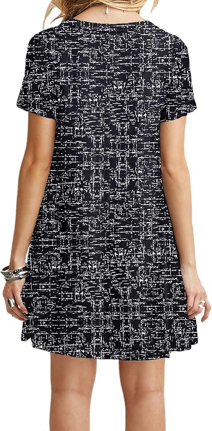 MOLERANI Women's Casual Plain Simple T-Shirt Loose Dress