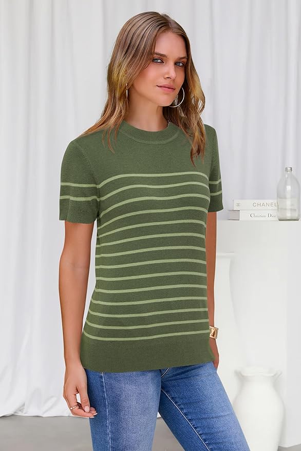 Arach&Cloz Women's Wool Blend Business Casual Essential Fall Layering Pullover Sweaters
