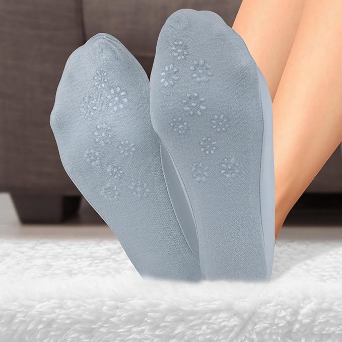 WISVOOO No Show Socks Womens Liner Ultra Low Cut Non Slip Invisible Socks for Flats