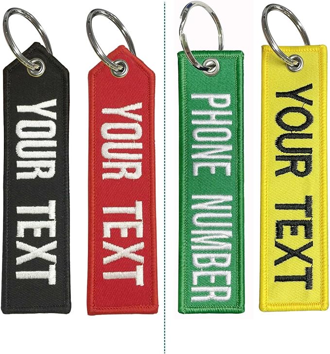 QJS PATCH Customzied Keychain,Personalized Key chain,Key Ring Accessories for Motorcycles,Scooters,Cars and Gifts