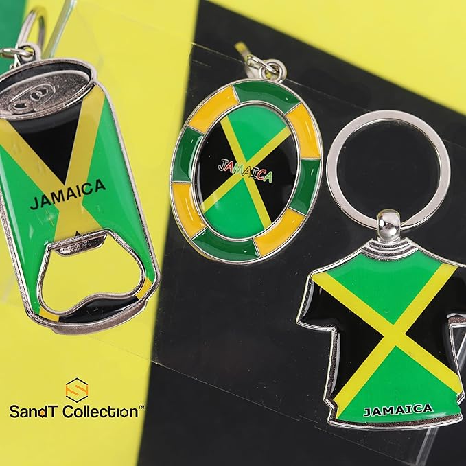 Beer Bottle Opener Keychain - Set of 3 (Jamaica Multicolor)