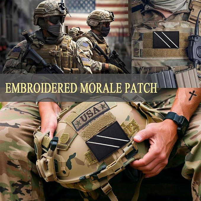 EmWoot 2PCS Trinidad and Tobago Flag Patch Embroidered Morale Patch Military Tactical Patches Hook and Loop(Black)