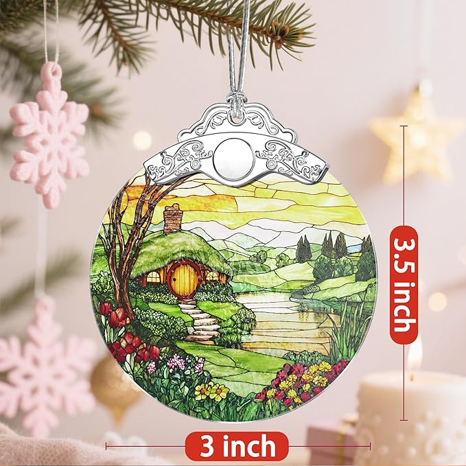 Christmas Ornaments: Stained Glass Ornament, Christmas Tree Ornament, Hanging Ornaments for Home Decor & Xmas Tree Decorations – Exquisite Holiday Decor,Gifts & Holiday Present - Hobbit House