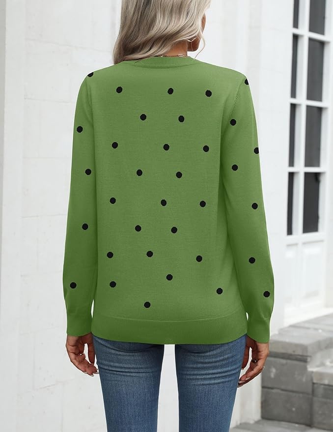 Zeagoo Womens 2026 Fall Sweaters Long Sleeve Tops Classic Crew Neck Pullover Sweaters Loose Dressy Casual Basic Clothes