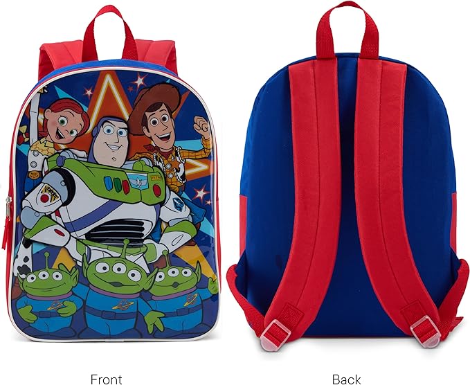 Disney Toy Story Backpack for Kids - Cute & Durable Kids Backpack for Boys with Padded Straps & Zip Compartment - Ideal Toddler Bookbag for School & Travel - 15”