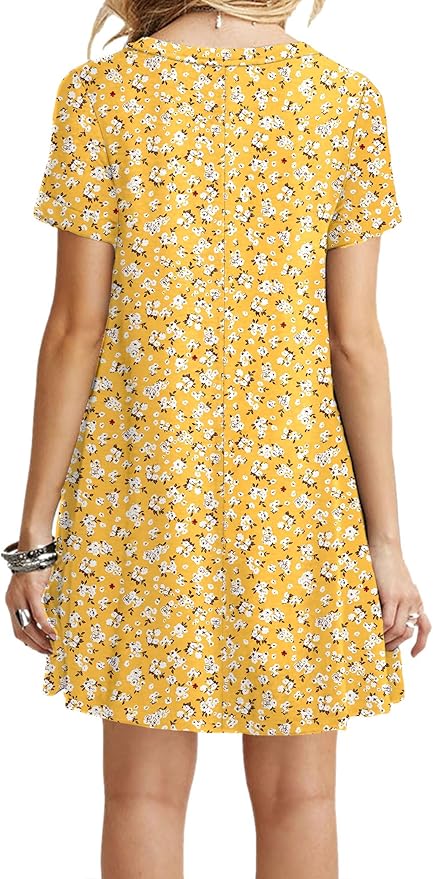 MOLERANI Women's Casual Plain Simple T-Shirt Loose Dress