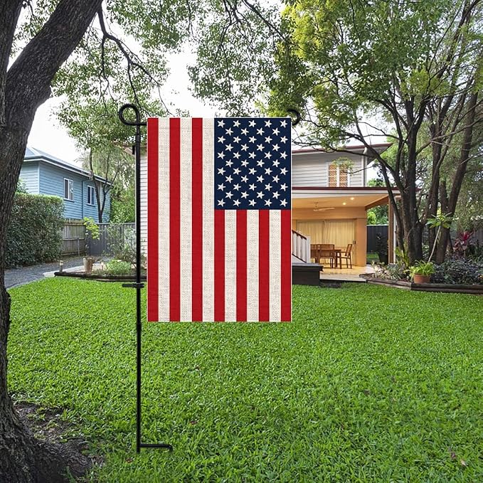 American Flag USA Flag, Small American Garden Flags for Yard Patio Porch Independence Day Patriotic Festival Outdoor Decorations
