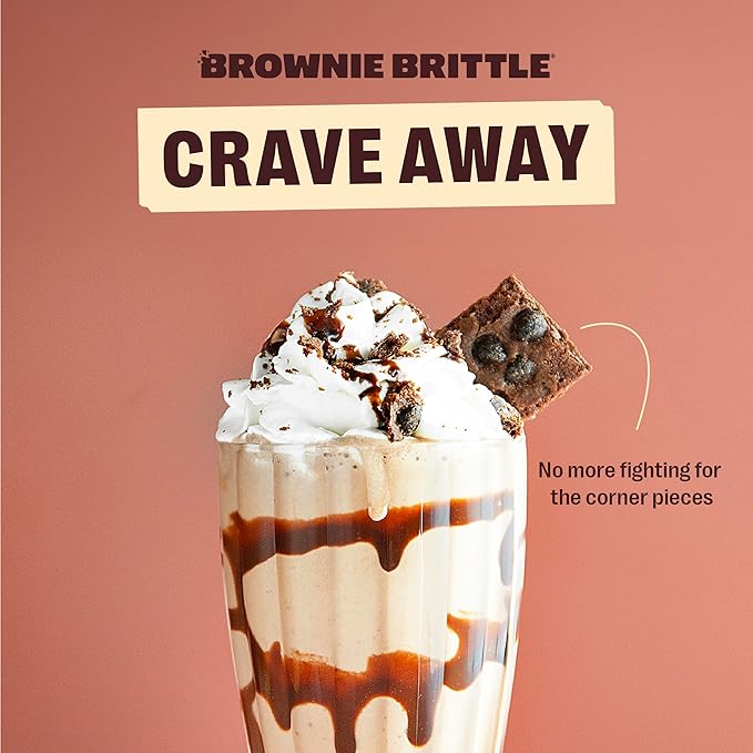 Brownie Brittle – Original Chocolate Chip Thin and Crispy Sweet Snacks (Pack of 20, 1 oz), Rich Gourmet Brownie Bites Dessert