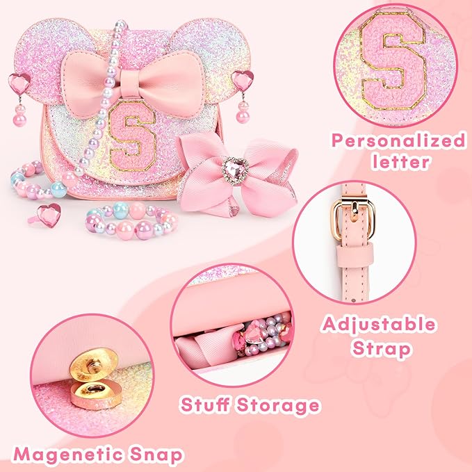 mibasies Toddler Purse Gifts for Girls: 3 Year Old Girl Gifts, Mouse Toys Purse Set