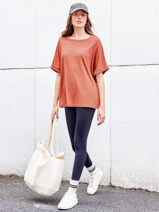 Women Oversized T-Shirt Summer Casual Short Sleeve Loose Tee Tops