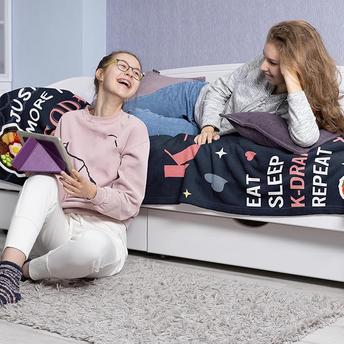 Turelos Korean Drama Gifts, Korean Gifts for Women, K Drama Blanket, K Drama Merch, Korean Drama Blanket, K Pop Gifts Teen Girl, K Pop Gifts for Women Throw Blanket 80x60in