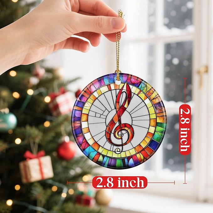 Musical Christmas Ornaments: Christmas Tree Decorations, Holiday Decor, Stocking Stuffers, Music Teacher Gifts, Music Lover Gifts, Piano Teacher Gift, Musician Gift