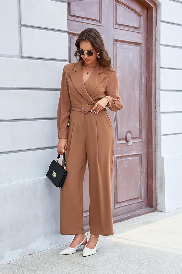 Love Welove Fashion Women’s Dressy Fall Jumpsuits – Long Sleeve Formal Rompers, Elegant Wedding Guest & Evening Outfits