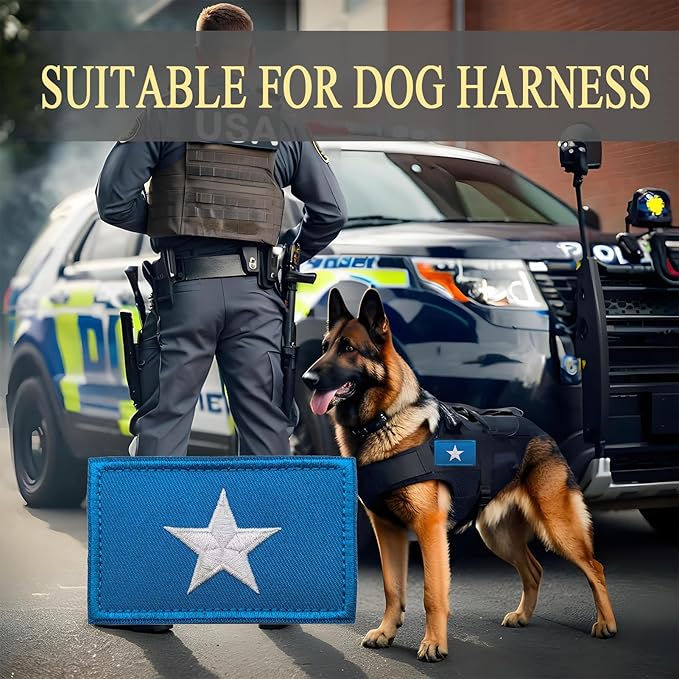 EmWoot 2PCS Somalia Flag Patch Embroidered Morale Patch Military Tactical Patches Hook and Loop
