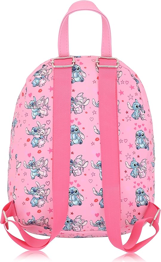 Disney Lilo and Stitch Backpack for Women, Men, Boys, Girls, Unisex | Cute PU Leather 10" Stitch Mini Backpack Purse Shoulder Purse | Stitch Bag and Stitch Accessories