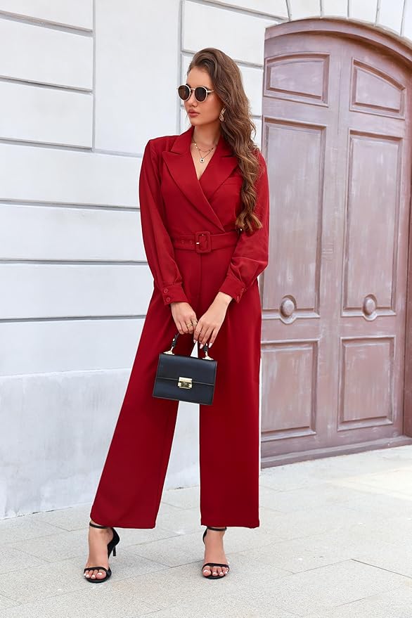Love Welove Fashion Women’s Dressy Fall Jumpsuits – Long Sleeve Formal Rompers, Elegant Wedding Guest & Evening Outfits