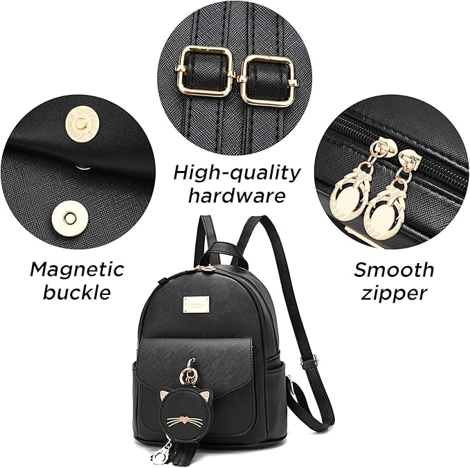 I IHAYNER Girls Fashion Backpack Mini Purse Backpack for Women Small Leather Backpack Purse for Teen Girls with Coin Purse | Backpack Purse, with Coin Purse