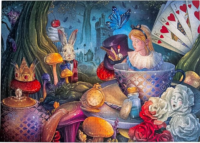 MOSAIC PUZZLES Through The Looking Glass Puzzles for Adults - Premium Jigsaw Puzzles, 1000 Pieces
