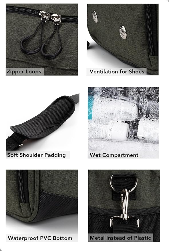 Fitgriff® Gym Bag for Men & Women with Shoe & Wet Compartment - Duffle Bag for Travel, Sports, Fitness & Workout