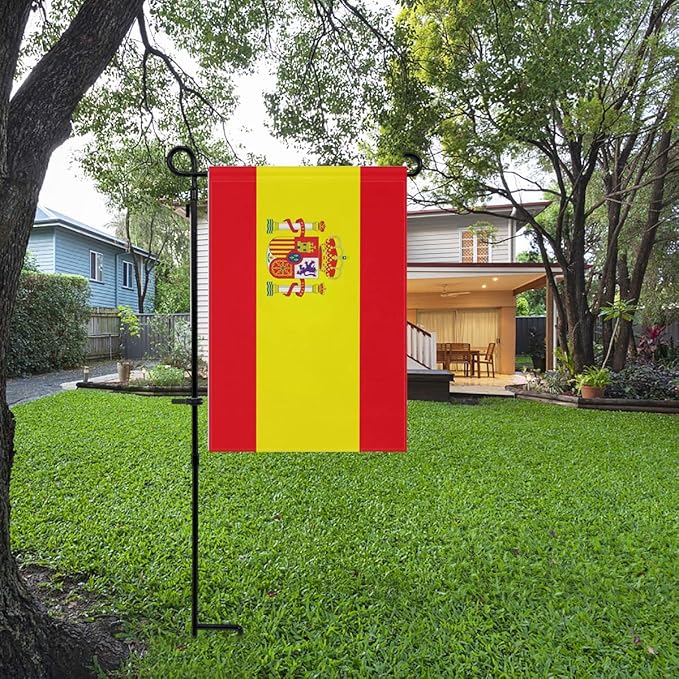 Spain Flag Spanish Flag, Small Spanish Garden Flags for Yard Patio Porch Independence Day Patriotic Festival Outdoor Decorations