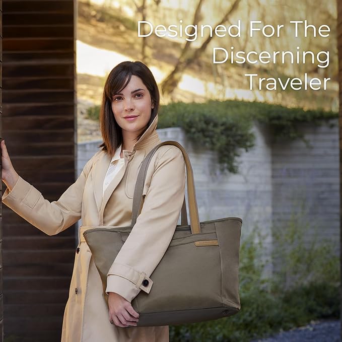 Briggs & Riley Traveler Tote Bag - Nylon Tote Bag for Weekend Travel & Work, Smooth Zipper Closure - Baseline Collection
