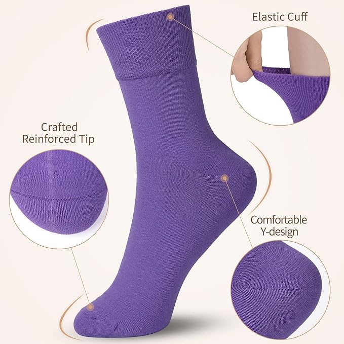 FGZ Women Thin Cotton Socks Soft Cozy Socks Cute Ankle Crew Socks 5 Pairs