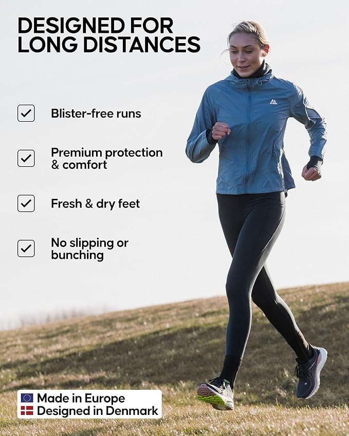 DANISH ENDURANCE Ultra-Comfort Quarter Running Socks, Performance Socks, Men & Women - 3 or 5 Pack
