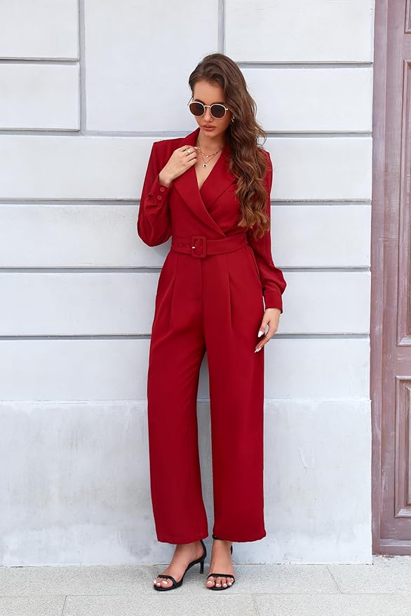 Love Welove Fashion Women’s Dressy Fall Jumpsuits – Long Sleeve Formal Rompers, Elegant Wedding Guest & Evening Outfits