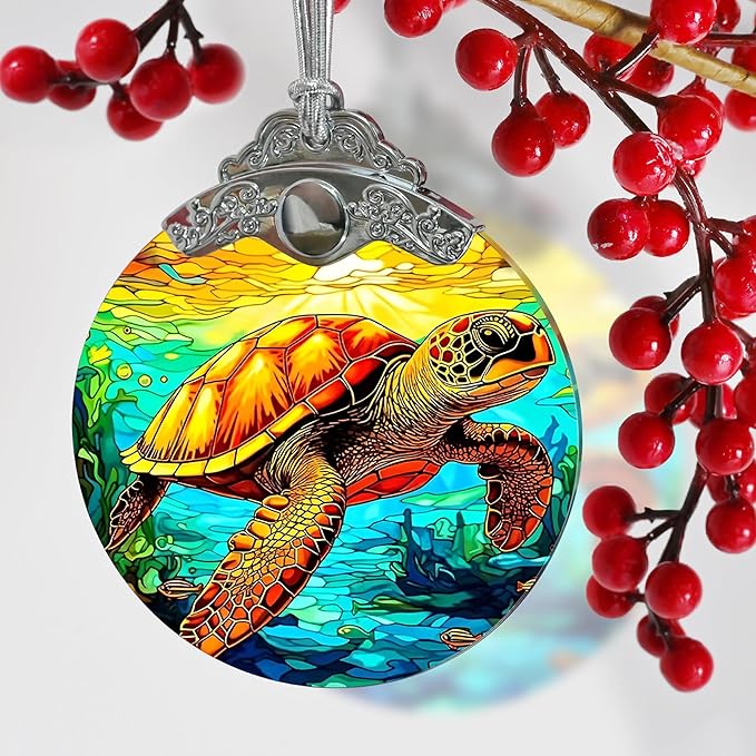 Jocidea Sea Turtle Ornament - Christmas Keepsake & Stocking Stuffer - Turtle Gift