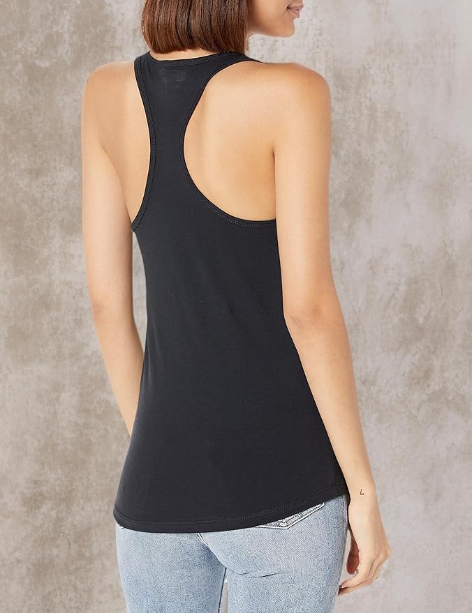 Junior's Mickey & Friends Confetti Logo Racerback Tank Top