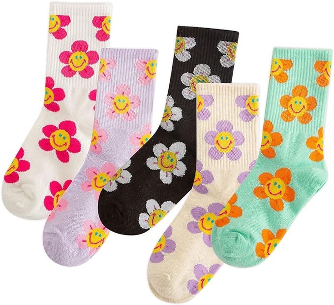 IIG 3-6 Pairs Womens Cute Animal Patterned Funny Novelty Cotton Crew Socks