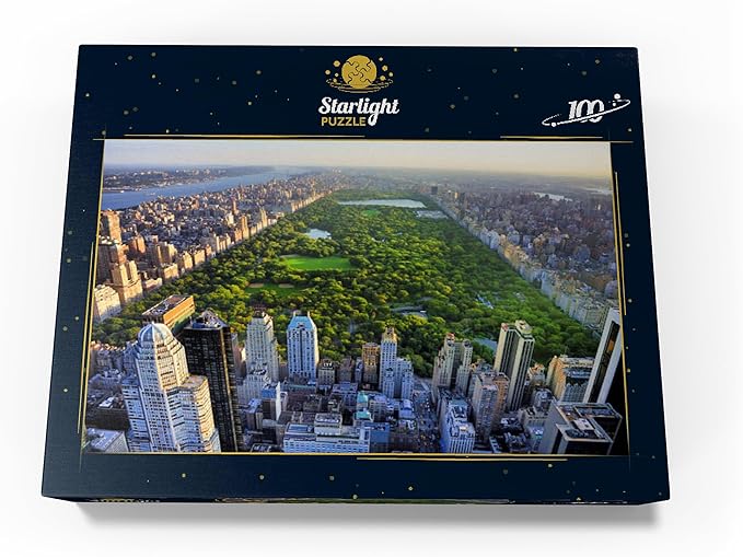 MyPuzzle Aerial View of Central Park Manhattan New York - Premium 100 Piece Jigsaw Puzzle for Adults
