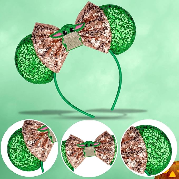 FANYITY Mouse Costume Ears, Mouse Ears Headbands for Girls & Women Party,Size Free