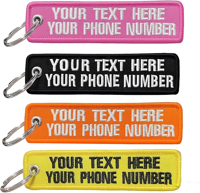 QJS PATCH Customzied Keychain,Personalized Key chain,Key Ring Accessories for Motorcycles,Scooters,Cars and Gifts
