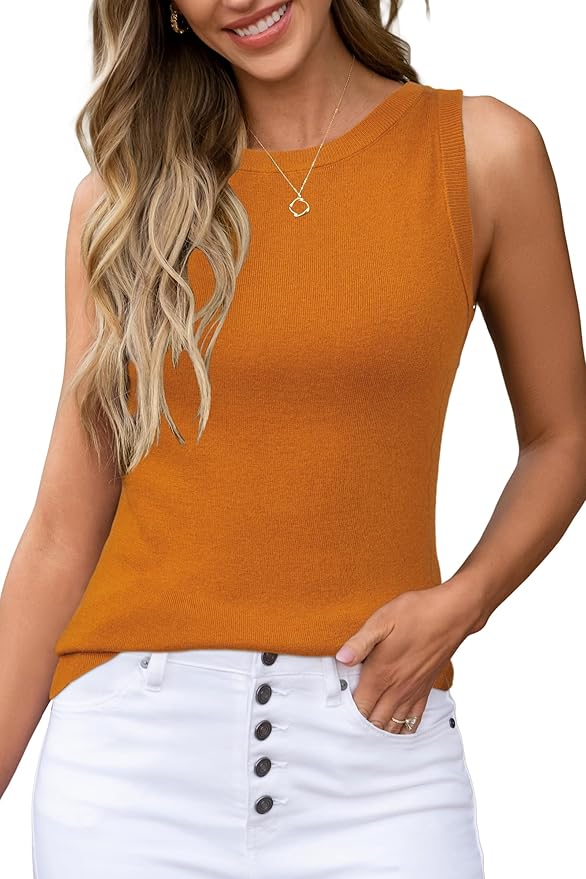 Arach&Cloz Women's Wool Blend Sweaters Non See Through All-Season Business Casual Tank 2026