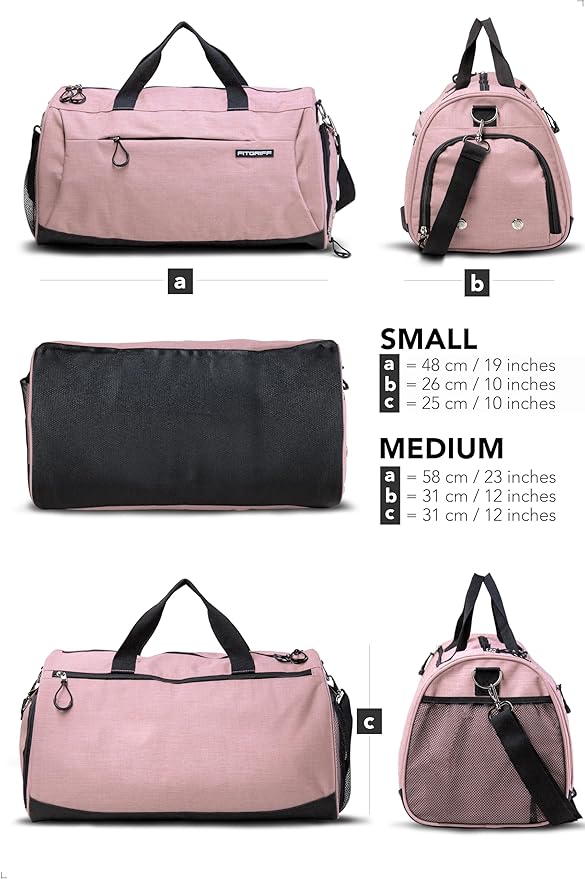 Fitgriff® Gym Bag for Men & Women with Shoe & Wet Compartment - Duffle Bag for Travel, Sports, Fitness & Workout