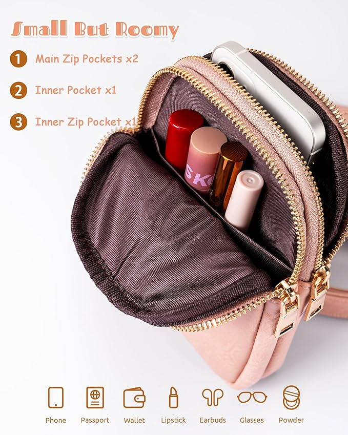 Crossbody Bags for Teen Girl, Birthday Gift for Female Girls Daughters Sisters, Lightweight Waterproof Crossbody Phone Purse, Mini Sling Bag for Women, Cute Trendy Stylish Stuff for Bestie