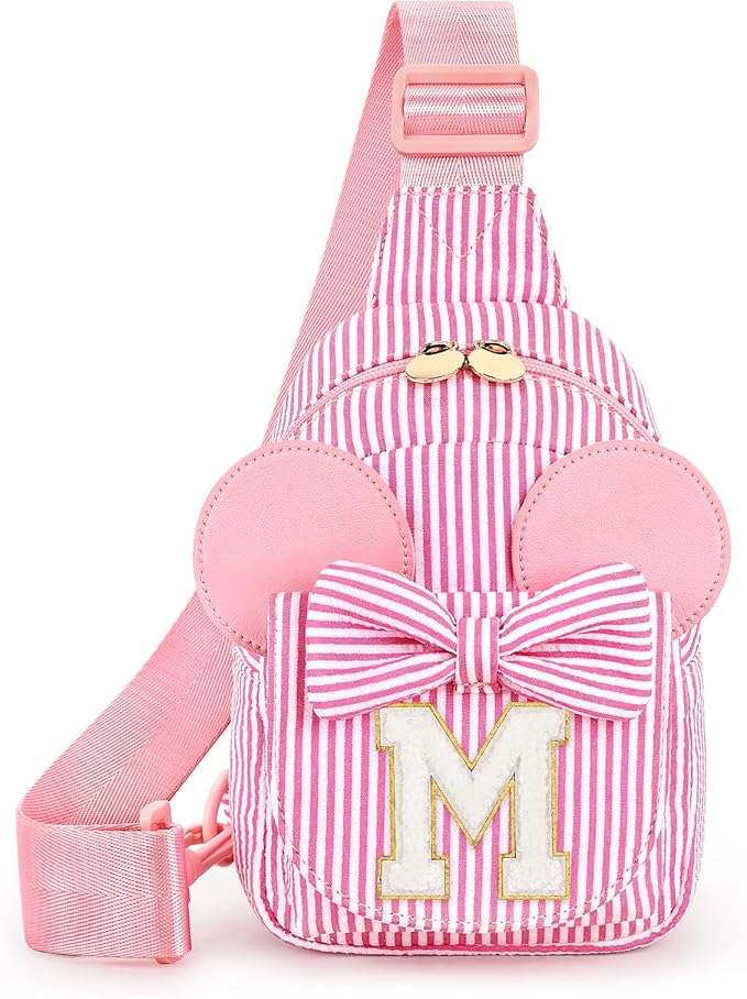 mibasies Initial Sling Bag for Girls, 4 Year Old Girl Birthday Gifts, Letter M