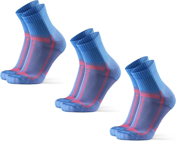 DANISH ENDURANCE Ultra-Comfort Quarter Running Socks, Performance Socks, Men & Women - 3 or 5 Pack